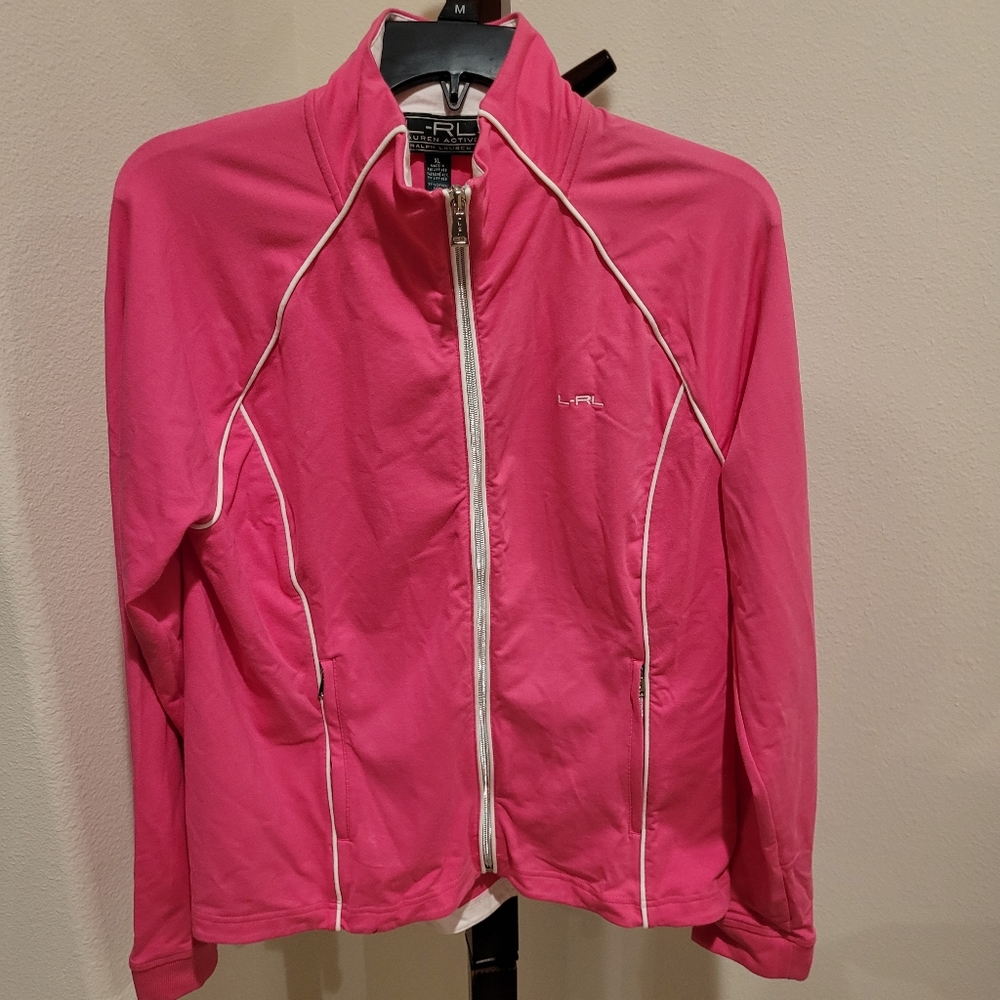 Ralph Lauren athletic jacket, pink, size XL - NEW
